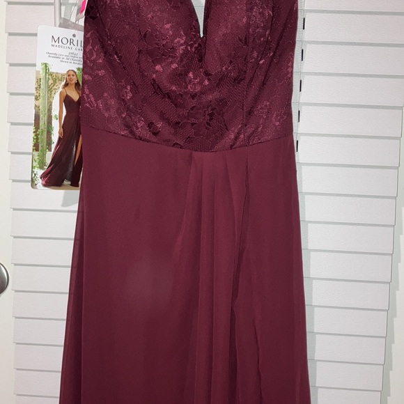 $50 SALE Mori Lee Wine Gown - Picture 3 of 11